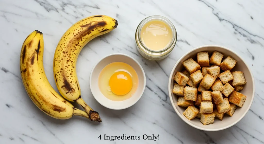 Banana Bread Pudding Recipe: 4 Ingredient Banana Bread
